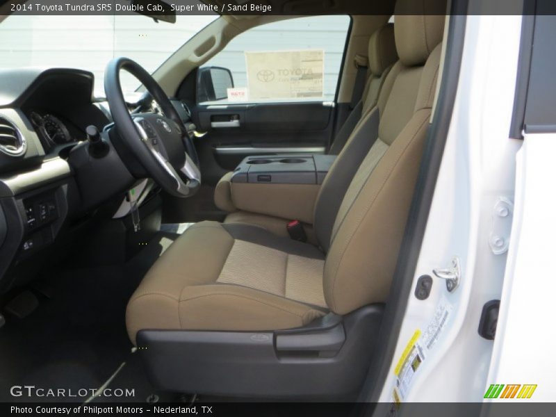 Super White / Sand Beige 2014 Toyota Tundra SR5 Double Cab