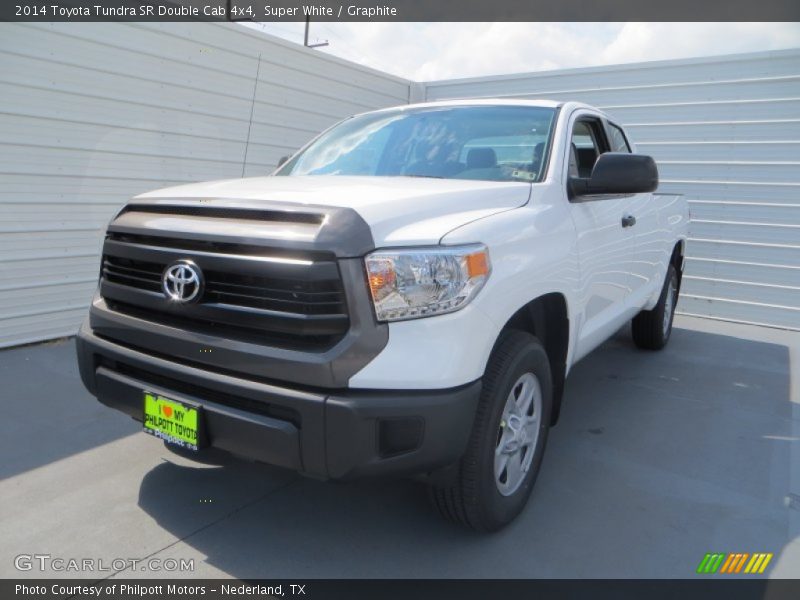 Super White / Graphite 2014 Toyota Tundra SR Double Cab 4x4
