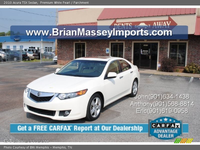 Premium White Pearl / Parchment 2010 Acura TSX Sedan