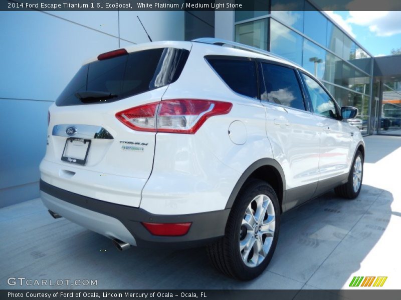White Platinum / Medium Light Stone 2014 Ford Escape Titanium 1.6L EcoBoost