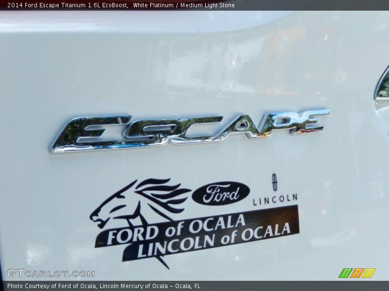 White Platinum / Medium Light Stone 2014 Ford Escape Titanium 1.6L EcoBoost