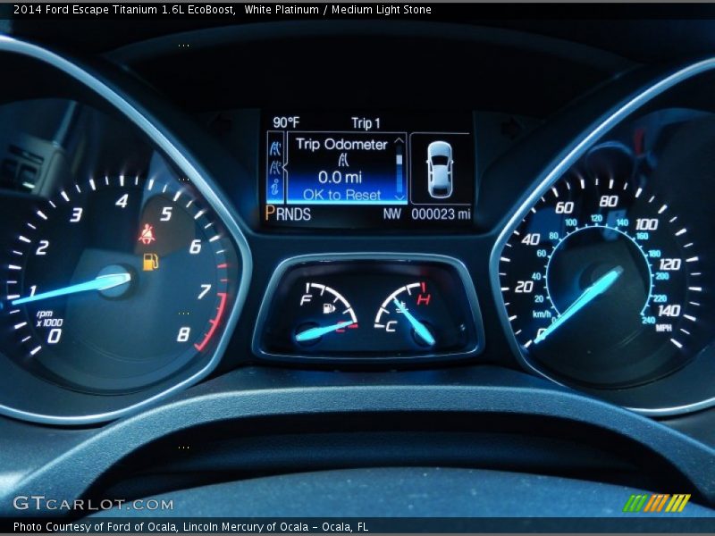 White Platinum / Medium Light Stone 2014 Ford Escape Titanium 1.6L EcoBoost