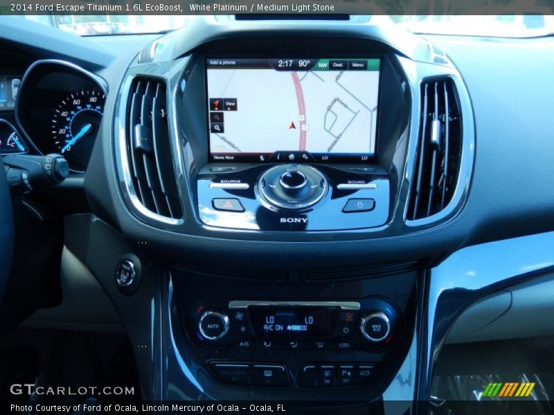 White Platinum / Medium Light Stone 2014 Ford Escape Titanium 1.6L EcoBoost