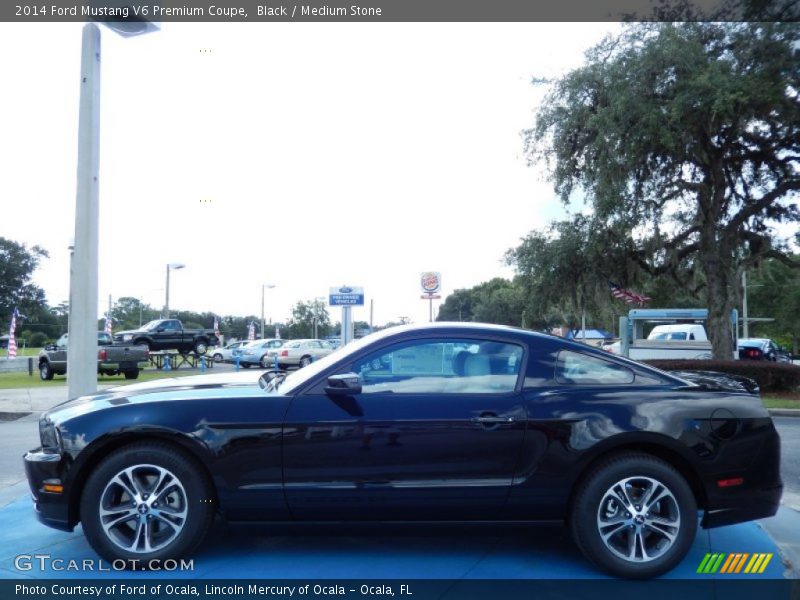Black / Medium Stone 2014 Ford Mustang V6 Premium Coupe