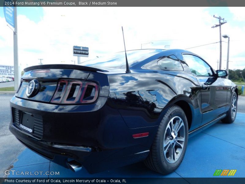 Black / Medium Stone 2014 Ford Mustang V6 Premium Coupe