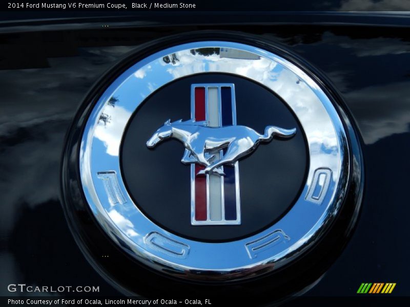 Black / Medium Stone 2014 Ford Mustang V6 Premium Coupe