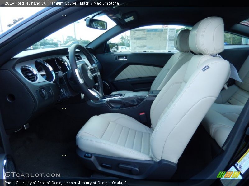  2014 Mustang V6 Premium Coupe Medium Stone Interior