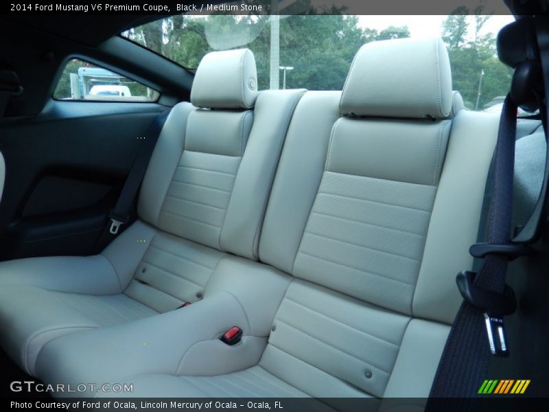 Black / Medium Stone 2014 Ford Mustang V6 Premium Coupe