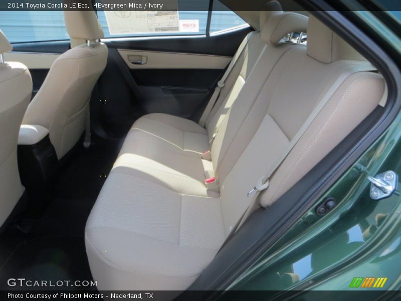 Rear Seat of 2014 Corolla LE Eco
