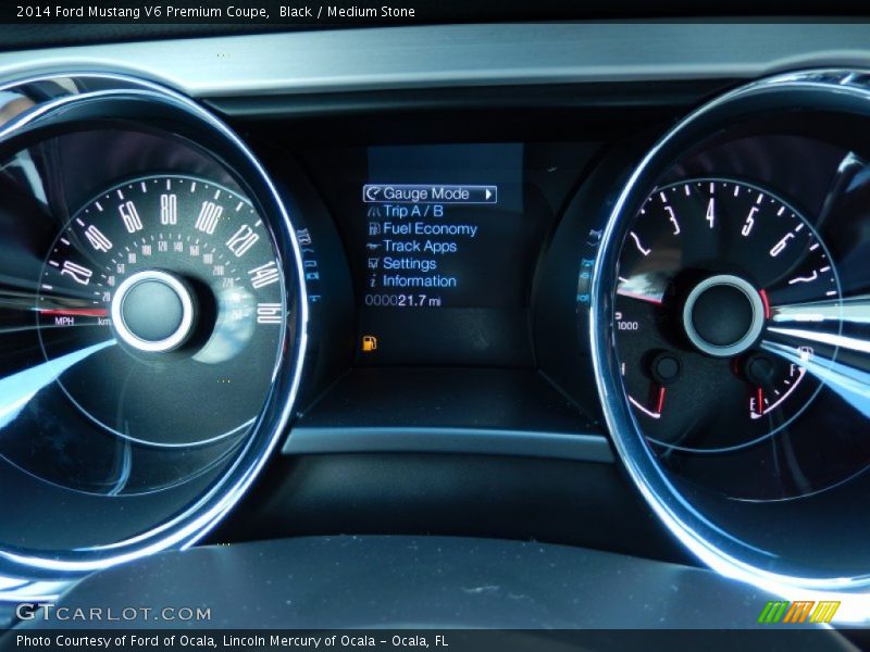 Black / Medium Stone 2014 Ford Mustang V6 Premium Coupe