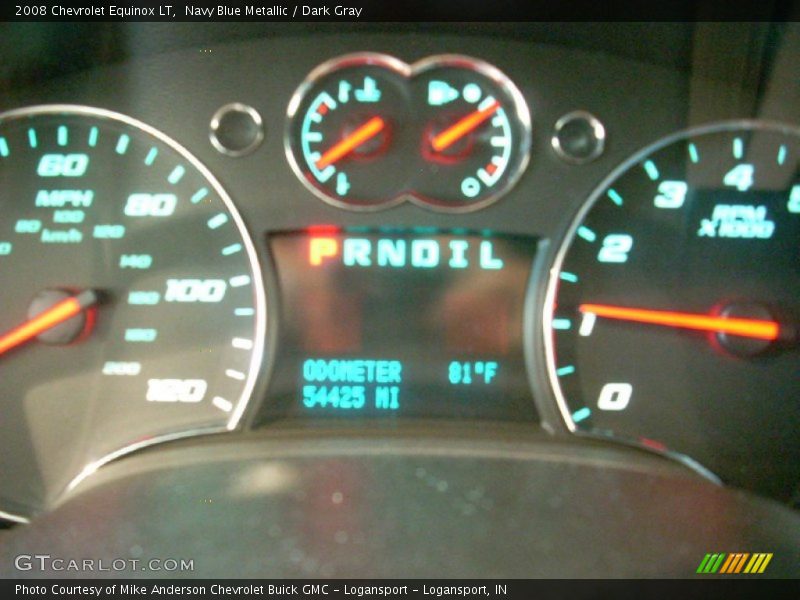 Navy Blue Metallic / Dark Gray 2008 Chevrolet Equinox LT