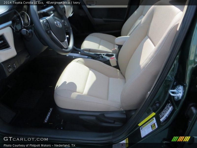 Front Seat of 2014 Corolla LE Eco