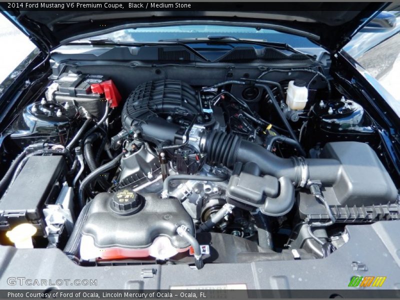 Black / Medium Stone 2014 Ford Mustang V6 Premium Coupe