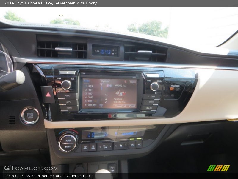 Controls of 2014 Corolla LE Eco