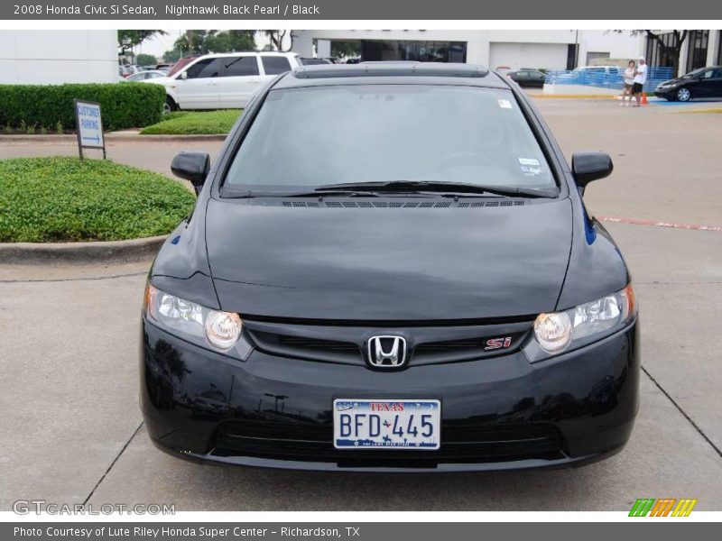 Nighthawk Black Pearl / Black 2008 Honda Civic Si Sedan