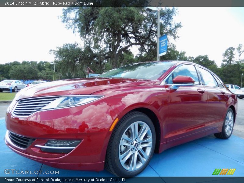 Front 3/4 View of 2014 MKZ Hybrid