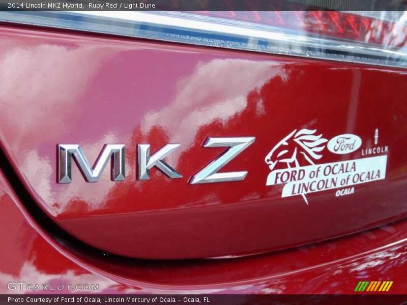 Ruby Red / Light Dune 2014 Lincoln MKZ Hybrid