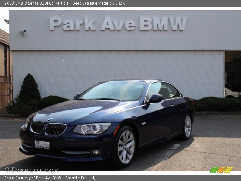Deep Sea Blue Metallic / Black 2013 BMW 3 Series 328i Convertible