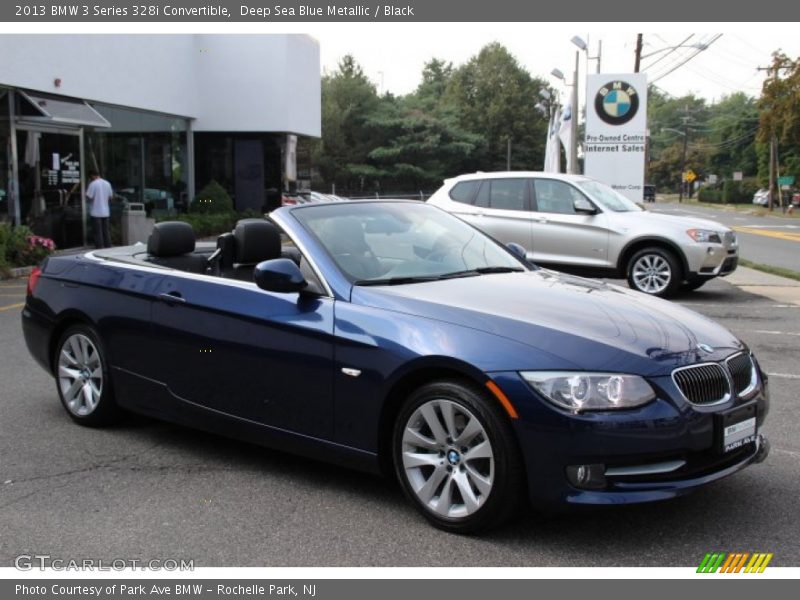 Deep Sea Blue Metallic / Black 2013 BMW 3 Series 328i Convertible