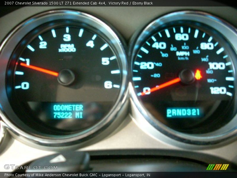 Victory Red / Ebony Black 2007 Chevrolet Silverado 1500 LT Z71 Extended Cab 4x4