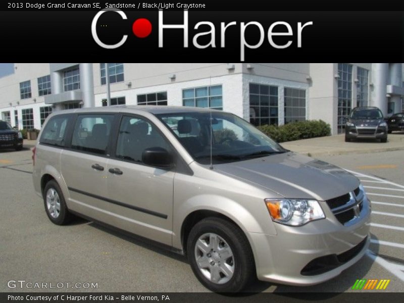 Sandstone / Black/Light Graystone 2013 Dodge Grand Caravan SE