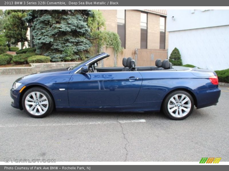 Deep Sea Blue Metallic / Black 2013 BMW 3 Series 328i Convertible