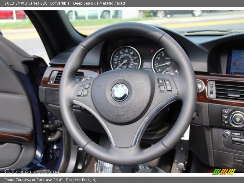 Deep Sea Blue Metallic / Black 2013 BMW 3 Series 328i Convertible