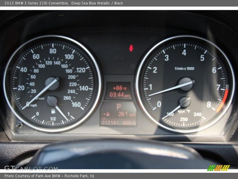 Deep Sea Blue Metallic / Black 2013 BMW 3 Series 328i Convertible