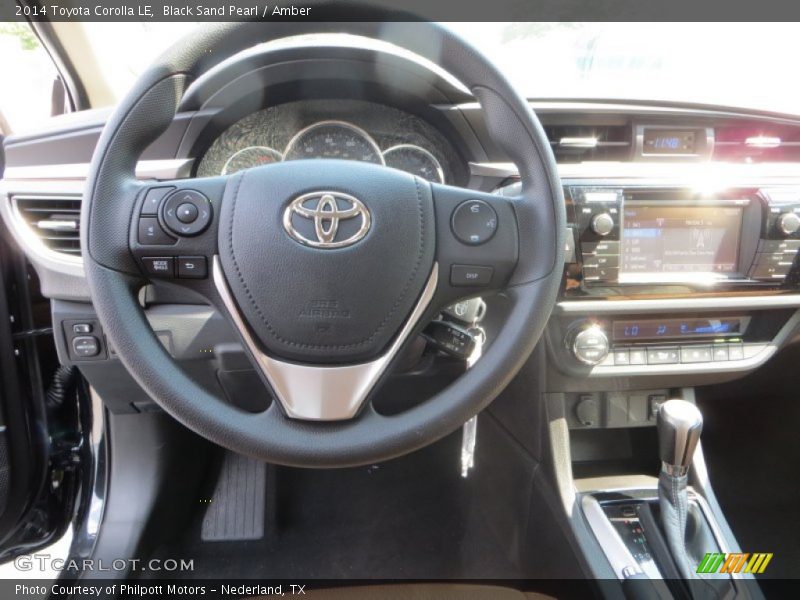 Black Sand Pearl / Amber 2014 Toyota Corolla LE