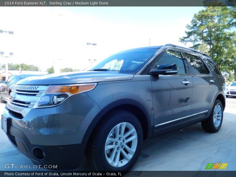 Sterling Gray / Medium Light Stone 2014 Ford Explorer XLT