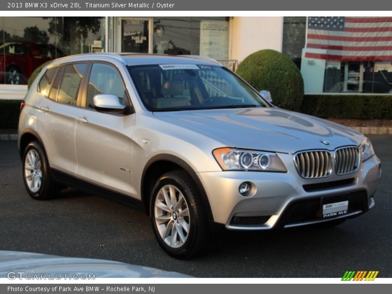 Titanium Silver Metallic / Oyster 2013 BMW X3 xDrive 28i