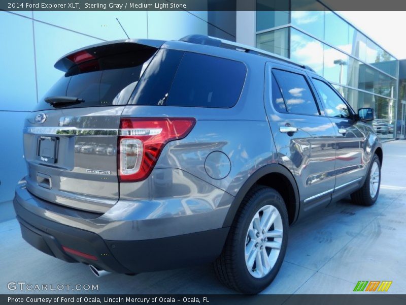 Sterling Gray / Medium Light Stone 2014 Ford Explorer XLT