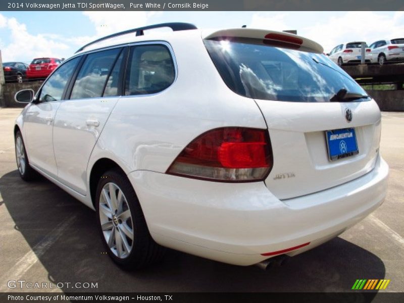 Pure White / Cornsilk Beige 2014 Volkswagen Jetta TDI SportWagen