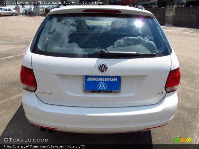 Pure White / Cornsilk Beige 2014 Volkswagen Jetta TDI SportWagen