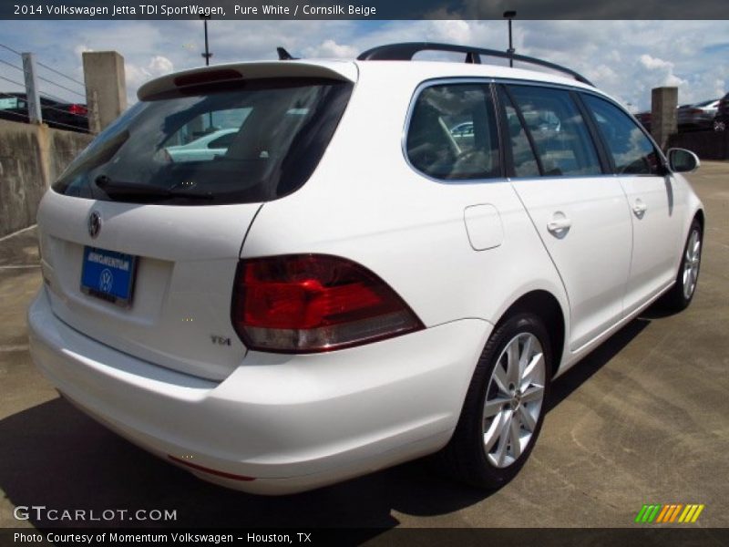 Pure White / Cornsilk Beige 2014 Volkswagen Jetta TDI SportWagen