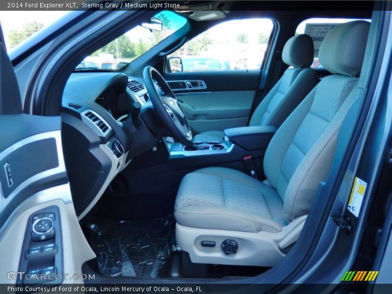 Sterling Gray / Medium Light Stone 2014 Ford Explorer XLT