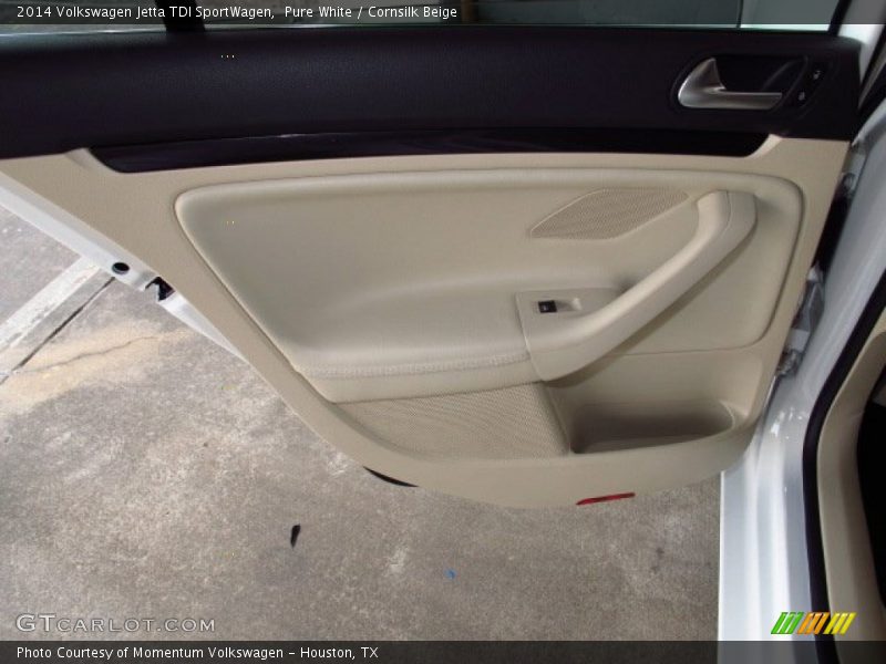 Pure White / Cornsilk Beige 2014 Volkswagen Jetta TDI SportWagen
