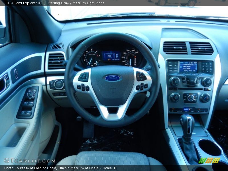 Sterling Gray / Medium Light Stone 2014 Ford Explorer XLT