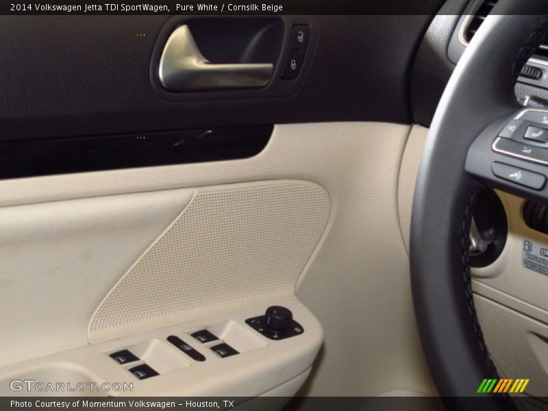 Pure White / Cornsilk Beige 2014 Volkswagen Jetta TDI SportWagen