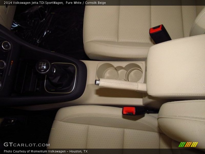 Pure White / Cornsilk Beige 2014 Volkswagen Jetta TDI SportWagen