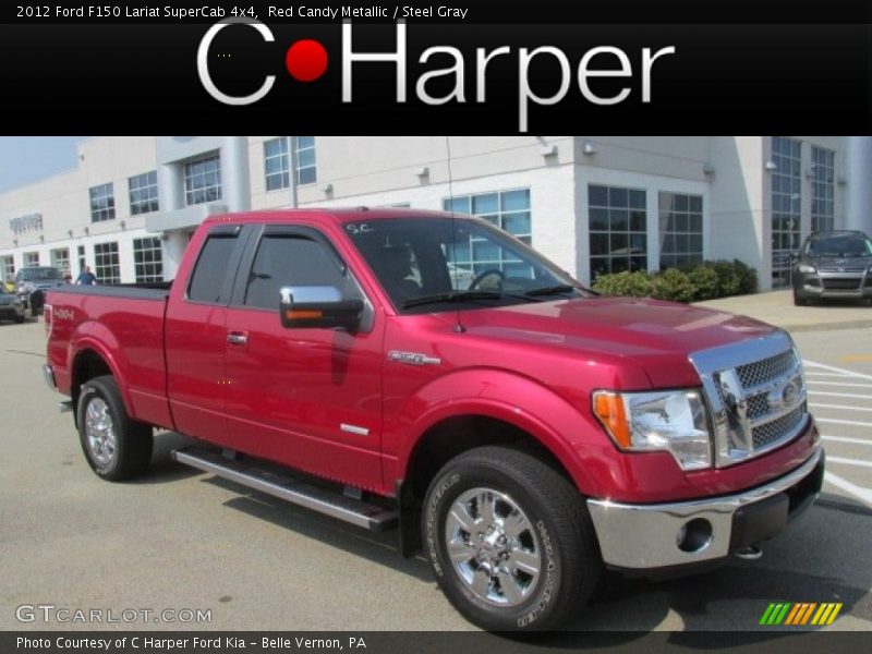 Red Candy Metallic / Steel Gray 2012 Ford F150 Lariat SuperCab 4x4