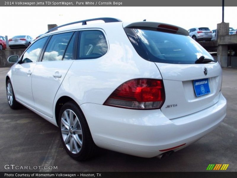Pure White / Cornsilk Beige 2014 Volkswagen Jetta TDI SportWagen