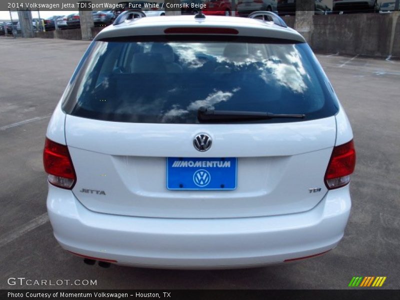 Pure White / Cornsilk Beige 2014 Volkswagen Jetta TDI SportWagen