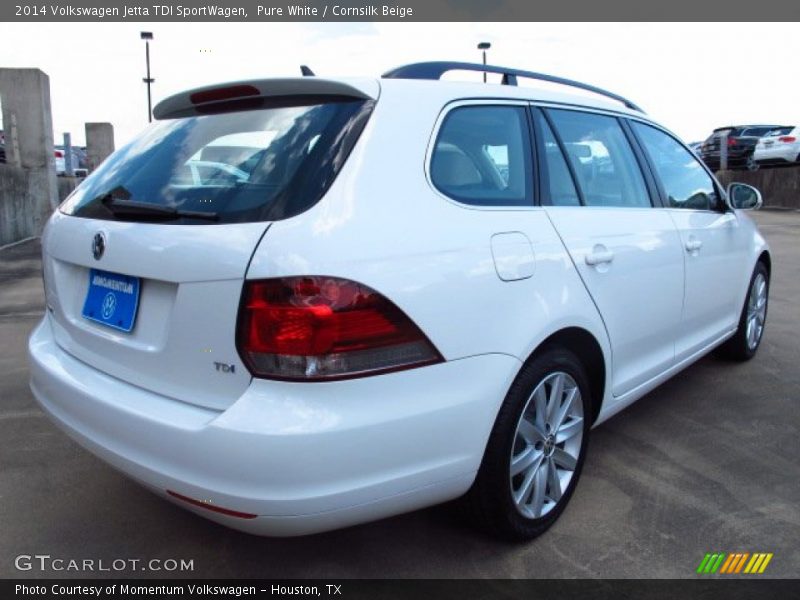 Pure White / Cornsilk Beige 2014 Volkswagen Jetta TDI SportWagen