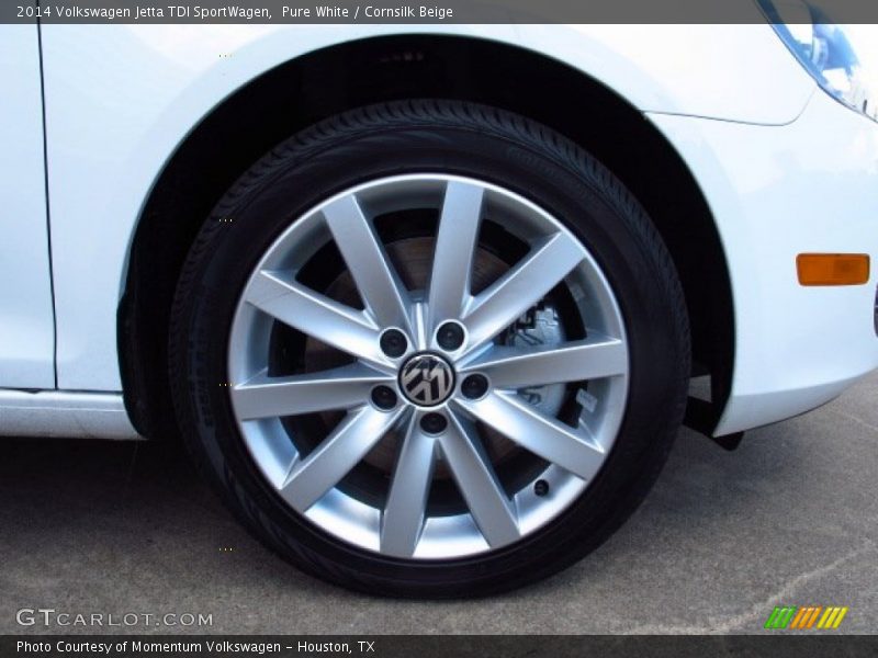 Pure White / Cornsilk Beige 2014 Volkswagen Jetta TDI SportWagen