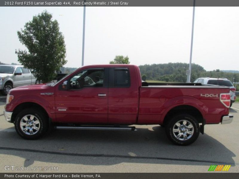 Red Candy Metallic / Steel Gray 2012 Ford F150 Lariat SuperCab 4x4