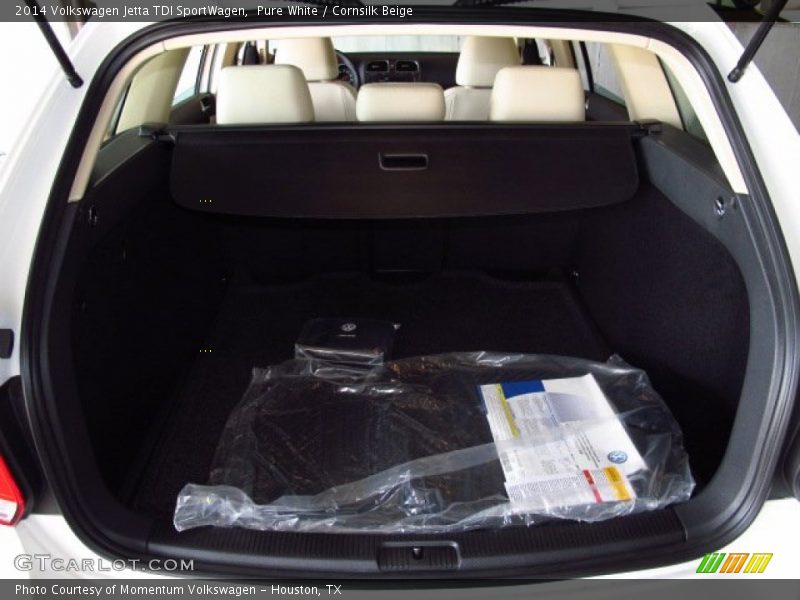 Pure White / Cornsilk Beige 2014 Volkswagen Jetta TDI SportWagen