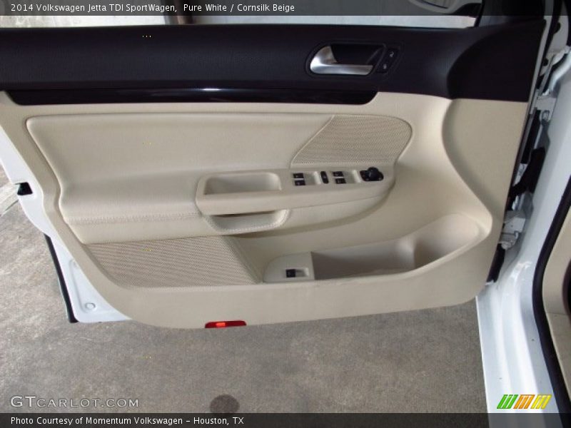 Pure White / Cornsilk Beige 2014 Volkswagen Jetta TDI SportWagen