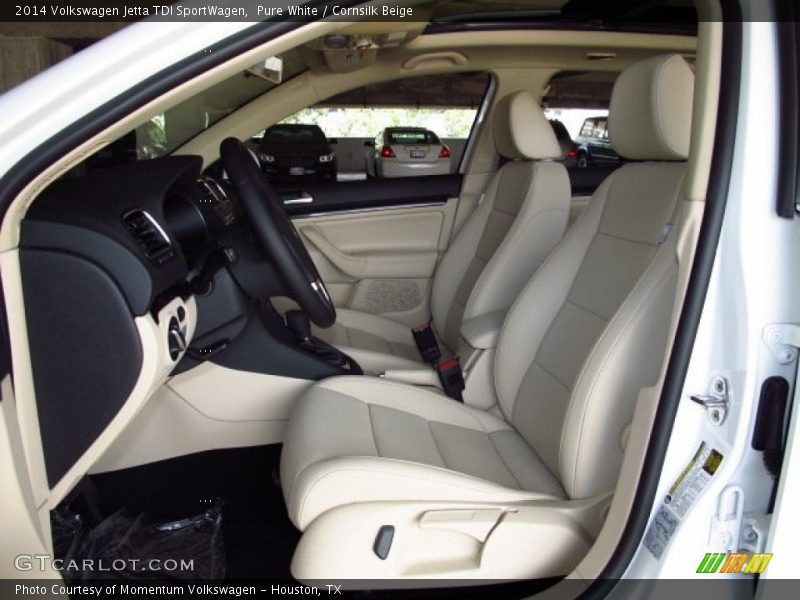 Pure White / Cornsilk Beige 2014 Volkswagen Jetta TDI SportWagen