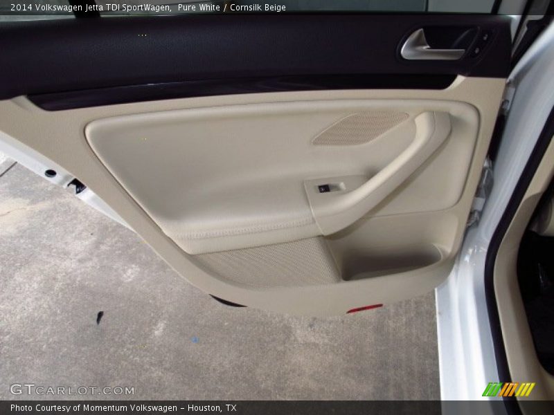 Pure White / Cornsilk Beige 2014 Volkswagen Jetta TDI SportWagen